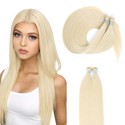 I Tip Hair Extensions Virgin Hair #613 Beach Blonde