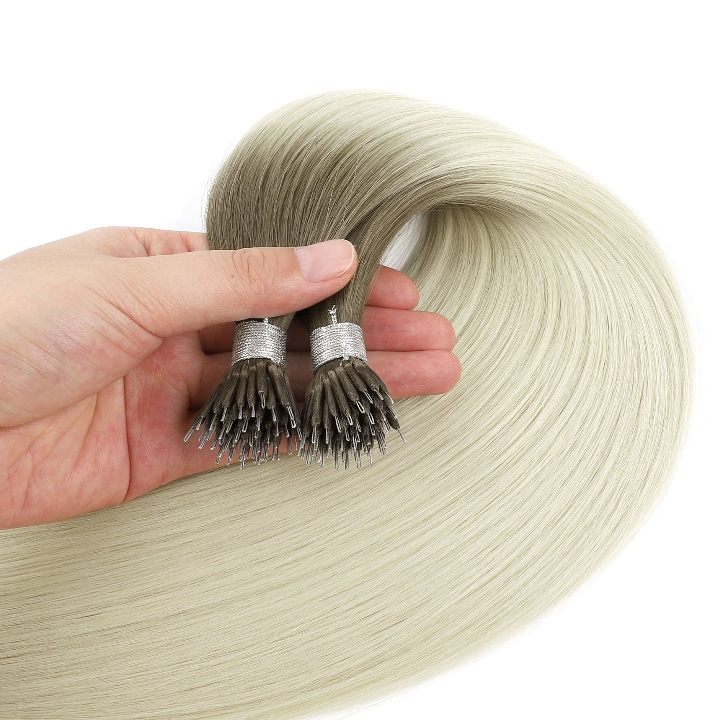Virgin Nano Ring Hair Extensions Ombre T16A/60A#