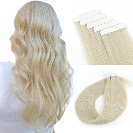 Virgin Tape in Hair Extensions 60# Light Blonde