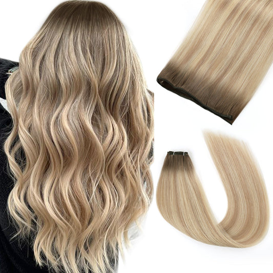 Virgin Genius Weft Rooted Highlights R6-P18/22#