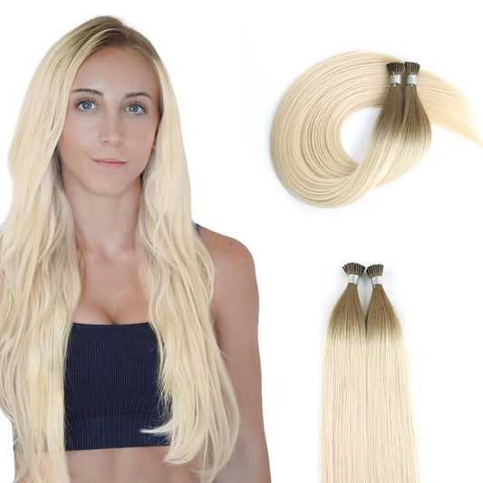 I Tip Hair Extensions Virgin Hair Ombre T9/60#
