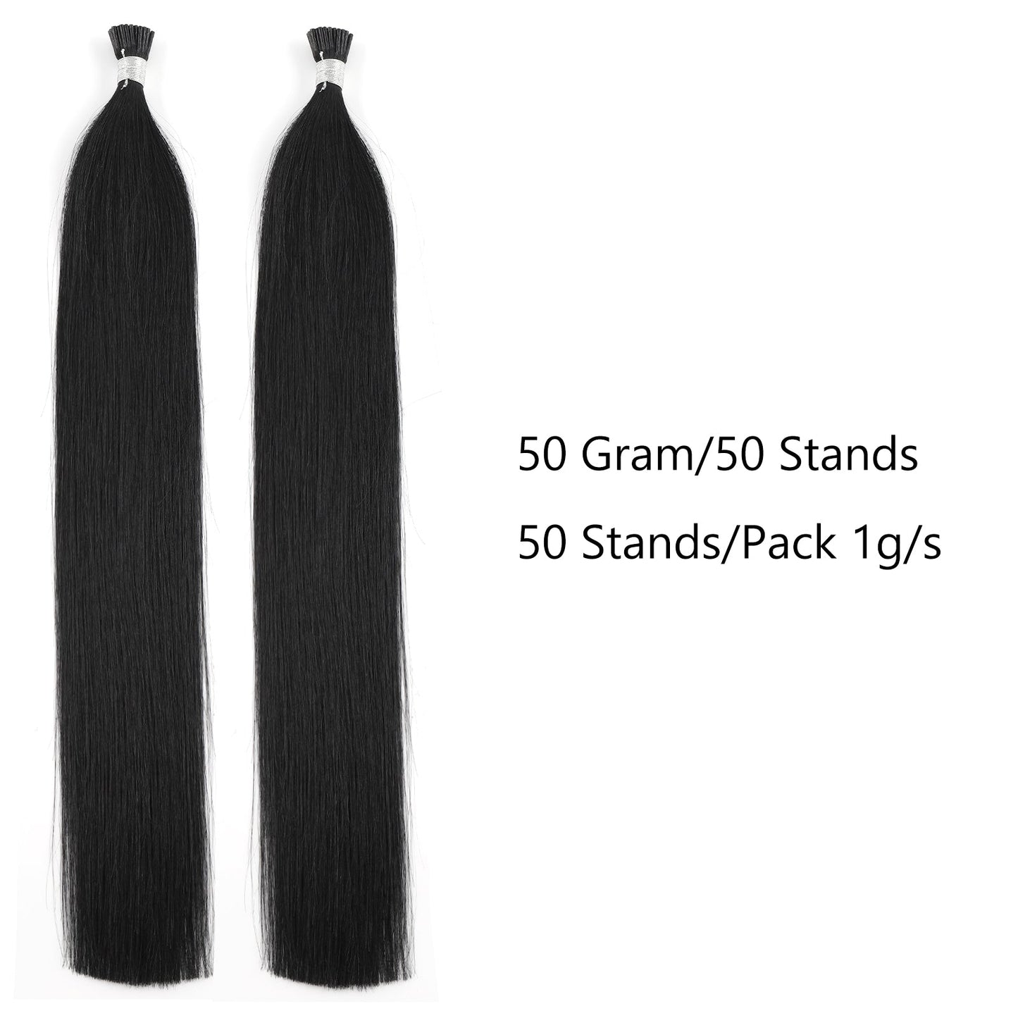 I Tip Hair Extensions Virgin Hair #1 Jet Black