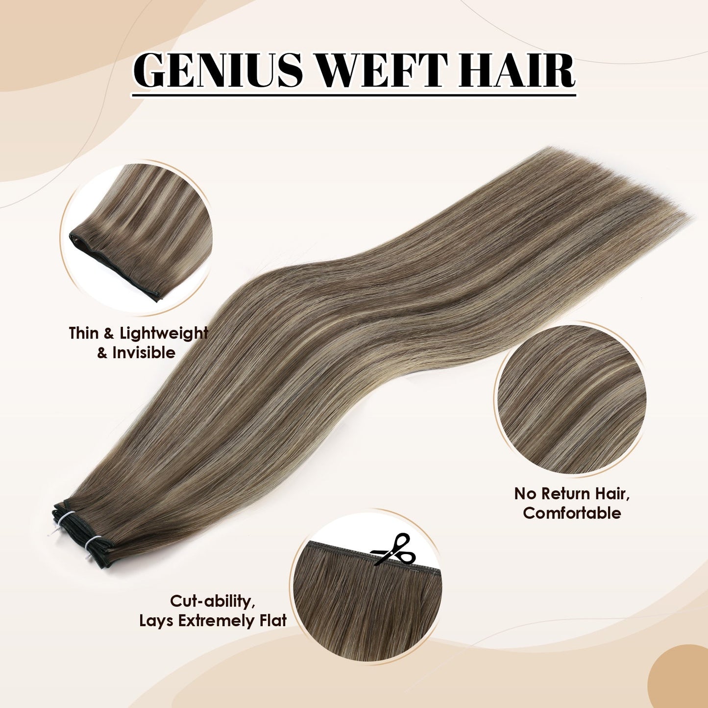 Virgin Genius Weft Rooted Highlights R4-P4/18A#