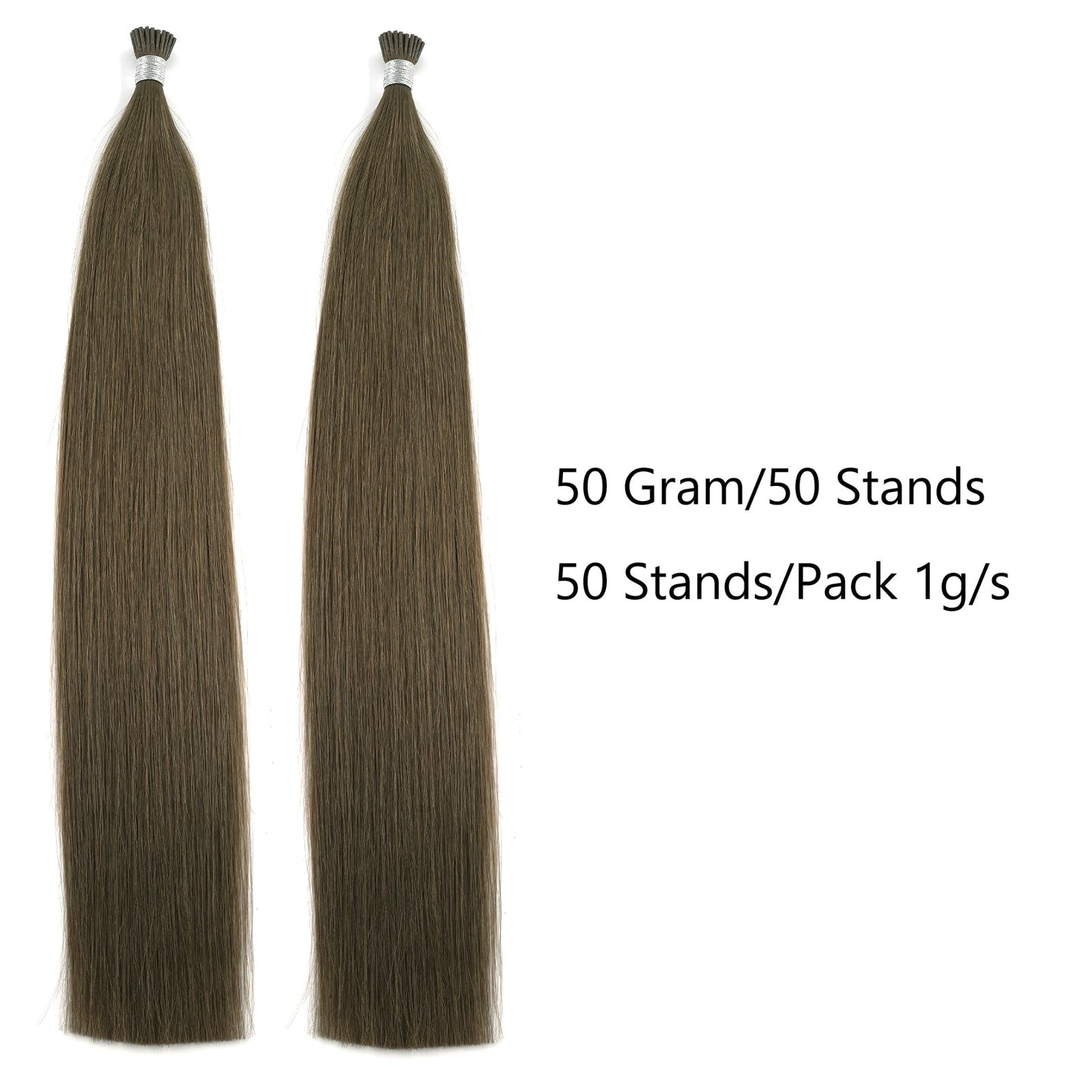 I Tip Hair Extensions Virgin Hair 3# Medium Ash Brown