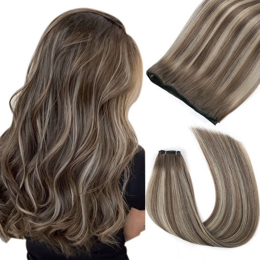 Virgin Genius Weft Rooted Highlights R4-P4/18A#